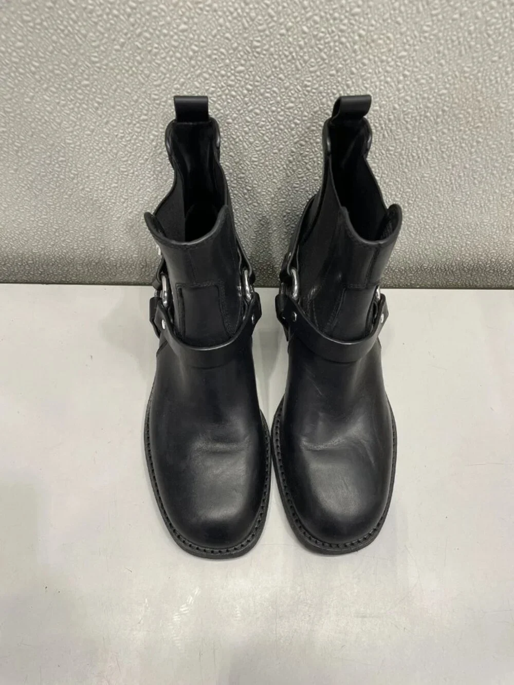 Tory Burch Leather Moto Boot Women's US 7M, Perfect Black